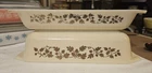 Vintage Pyrex Golden Acorn Space Savers 1-1/4 Qt 548  AND  2qt 575