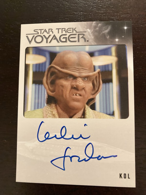 Star Trek Voyager Quotable 2012 Rittenhouse Autograph Card Leslie Jordan as Kol