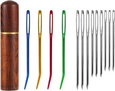 13pcs Large Eye Sewing Needles Kit, Stainless Steel Large-Eye Blunt Needles...