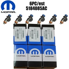 6 PCS New GENUINE MOPAR FUEL Injectors WRANGLER Challenger 3.6L 5184085AC