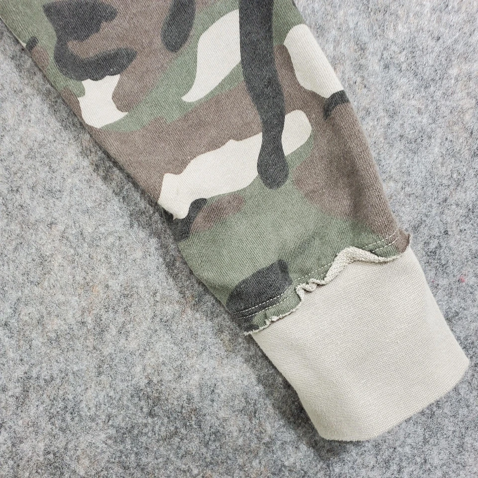 Cowgirl Tuff Hoodie Womens Medium Green Camo Full Zip Red Cross Graphic Studded - Image 4 of 4