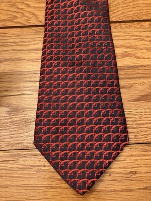 La Vita Di Moda'' red and black silk necktie, made in Italy