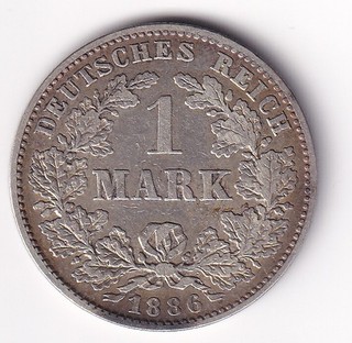 Deutsches Kaiserreich 1 Mark 1886 J (sehr schön)