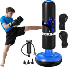 Sacco Da Boxe per Bambini, Stabile Pungiball Bambini Gonfiabile Con Guantoni Da 