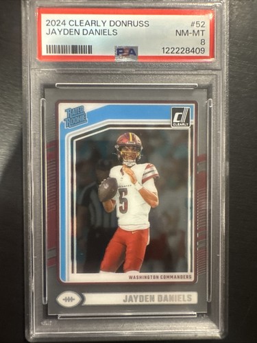 2024 Clearly Donruss Jayden Daniels #52 (RC) PSA 8