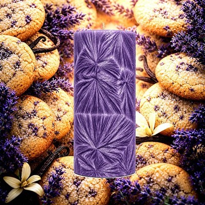 Lavender Cookies Pillar Candle - 4 Sizes - Choose Your Colour