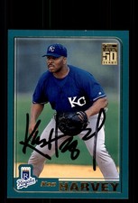 Signed Baseball Card Auto Ken Harvey 2001 Topps Traded & Rookies #T209 Royals