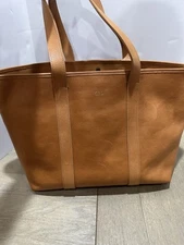 Mark and Graham Sienna Italian leather tote Bag Handbag MONOGRAM CFD