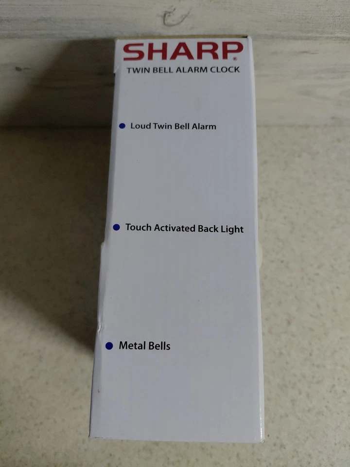 SHARP Twin Bell Alarm Clock Brand New In  Box - Image 3 of 4
