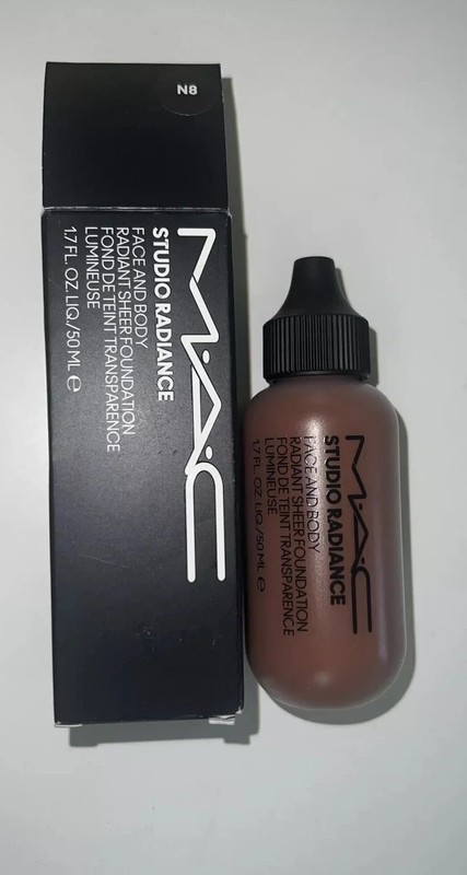 MAC STUDIO RADIANCE FACE AND BODY RADIANT SHEER FOUNDATION   N8   1.7oz / 50ml