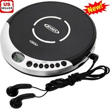 Portable CD Player 60 Seconds Anti-Skip FM Radio Bass Boost Stereo Earbuds
