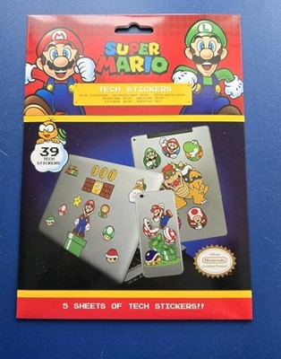 Super Mario Tech Sticker (39 Sticker)  NEU + OVP