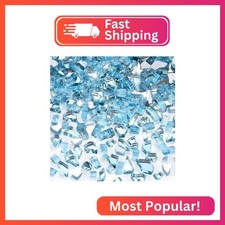 GasSaf 1/4" Caribbean Blue Fire Glass Reflective Tempered Fireglass, 20lb