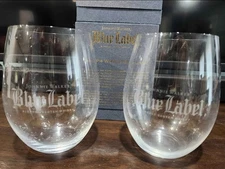 Rare Johnny Walker Blue Label Riedel Crystal Scotch Glass Set