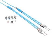 Upper & Lower gyro cables for old school BMX - LIGHT BLUE