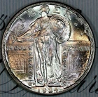 1924-D FH SOLID+ GEM BU MS STANDING LIBERTY QUARTER DC252 FROM HOARD