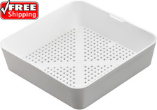 8.5-Inch Floor Sink Drain Cover Alternative, Square Drain Basket for Restaurants