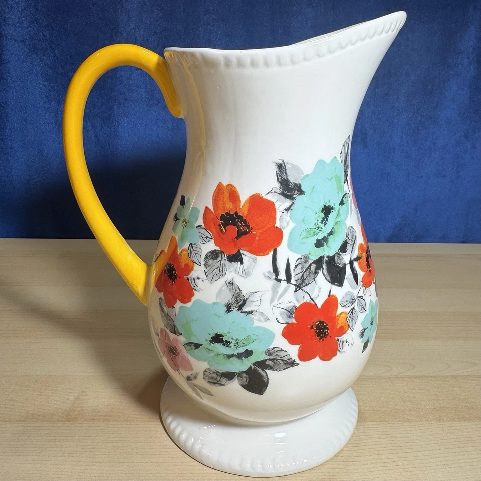 Jarrón jarra grande floral mercado de pulgas Pioneer Woman Foto 4 de 4