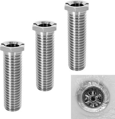 ERIOSCAR 3 Stück M12 x 45 mm Hohlschraube Spüle für Siebkorbventile, 45mm Edelstahl Wa