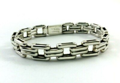 Taxco, Mexican 925 Sterling Silver Handmade Bracelet. 6.7