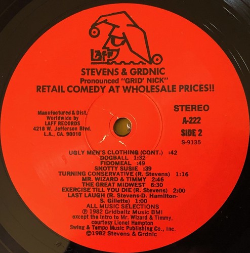 STEVENS & GRDNIC - RETAIL & WHOLESALE...NEAR MINT VINYL LP. 1982. USA. CUT PROMO - Picture 7 of 7