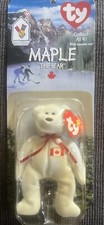 "Maple the Bear" Ty Beanie Baby 1993 Ronald Mcdonald House With Tag Errors
