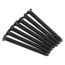 New 24 X Electrical Black Screws For Light Plug Socket Boxes Steel 3.5 X 25mm