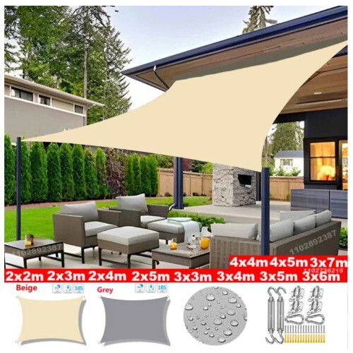 Toldos Impermeable Parasol Vela Jardín Canopi Para Terraza Coche Lona Toldo