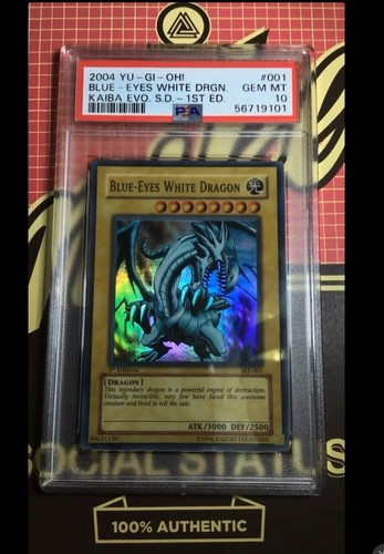 Yugioh 2004 Kaiba Evolution SKE-001 Blue Eyes White Dragon 1st Edition PSA 10