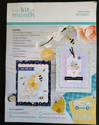 SPELLBINDERS Card Kit of the Month Bee Yourself Club Excl KOM-MAR23