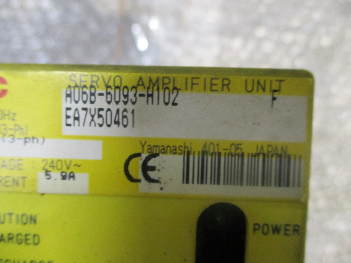 Fanuc A06B-6093-H102 Servo Amplifier Unit B Series 200 Fanuc A06B-6093-H102 Servo Amplifier Unit B Series 200