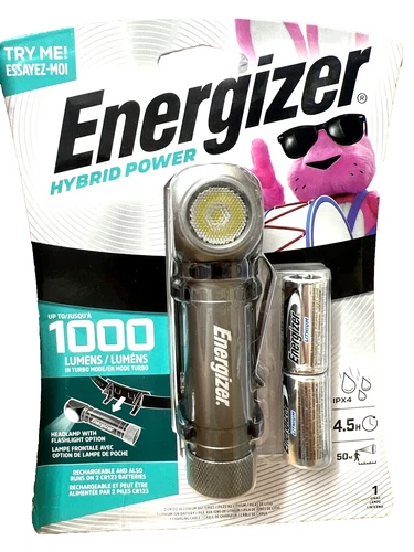 OPEN PACKAGE Energizer Hybrid Power 1000 Lumens Handheld/headlamp Flashlight