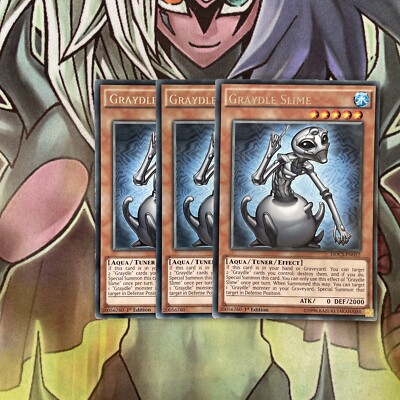 DOCS-DE032 x3 Graydle Slime Rare Top Zustand Yugioh
