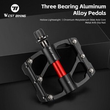 WEST BIKING 3 Sealed Bearing Bicycle Pedals CNC Aluminum Bike Pedals 9/16 a Pair