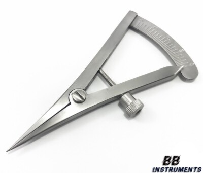 Castroviejo Messzirkel 9 cm / 20 mm   Dental Tasterzirkel für Zahntechnik & KFO