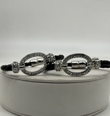 Guess Los Angeles CA Leather Bracelet Magnetic Closure NWT