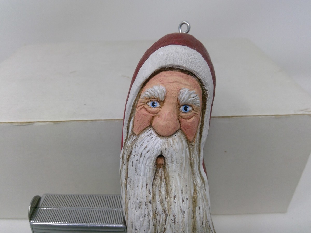 Lisa Rogers Creekside Carvings (@LisaRogersCreeksideCarvings  Lisa Rogers Carved Driftwood Santa Face 8” main image 1