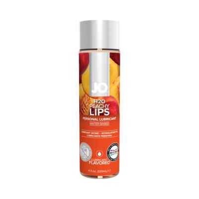 JO H2O Peachy Lips Peach Flavored Water Based Personal Lubricant Lube - 4 oz