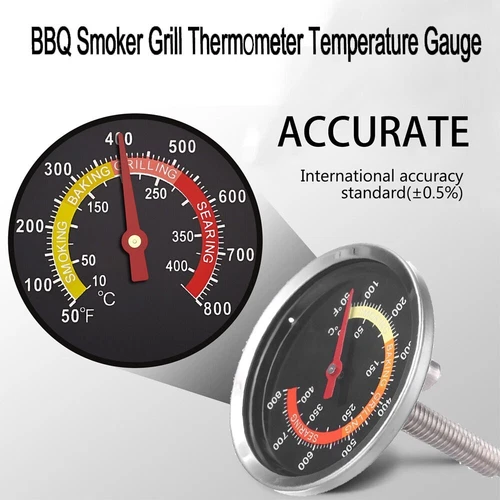 Barbecue Thermometer Oven Pit BBQ Smoker Grill Temperature Temp Gauge 100~400℃ - Picture 2 of 7