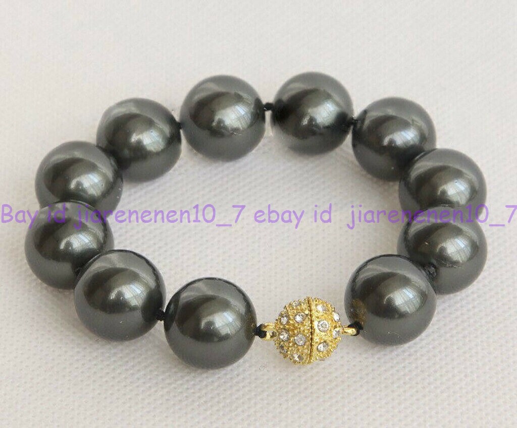 ブレスレット SCUDO shell multi pearl beads bracelet 8/10/12mm Round Multi-Color South Sea Shell Pearl Bracelet