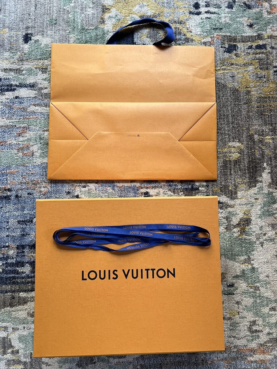NEW LOUIS VUITTON Extra Large Magnetic Empty Gift Box Set 16x13x8 w/ Bag