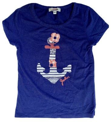 Junior Gaultier Anchor Nautical Girls T Shirt Blue 6A Jean Paul Gaultier |  eBay