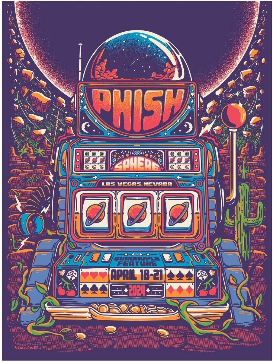 phish ポスター PHiSH 4/20/24 The Sphere Las Vegas NV Poster Print Lewy