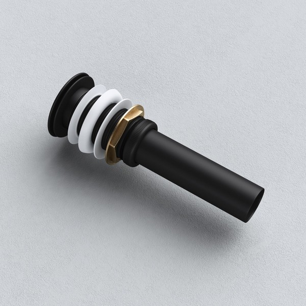 Design Automatik Ablaufgarnitur Push-Open Pop-Up-Ventil Abfluss Schwarz Pup01-image