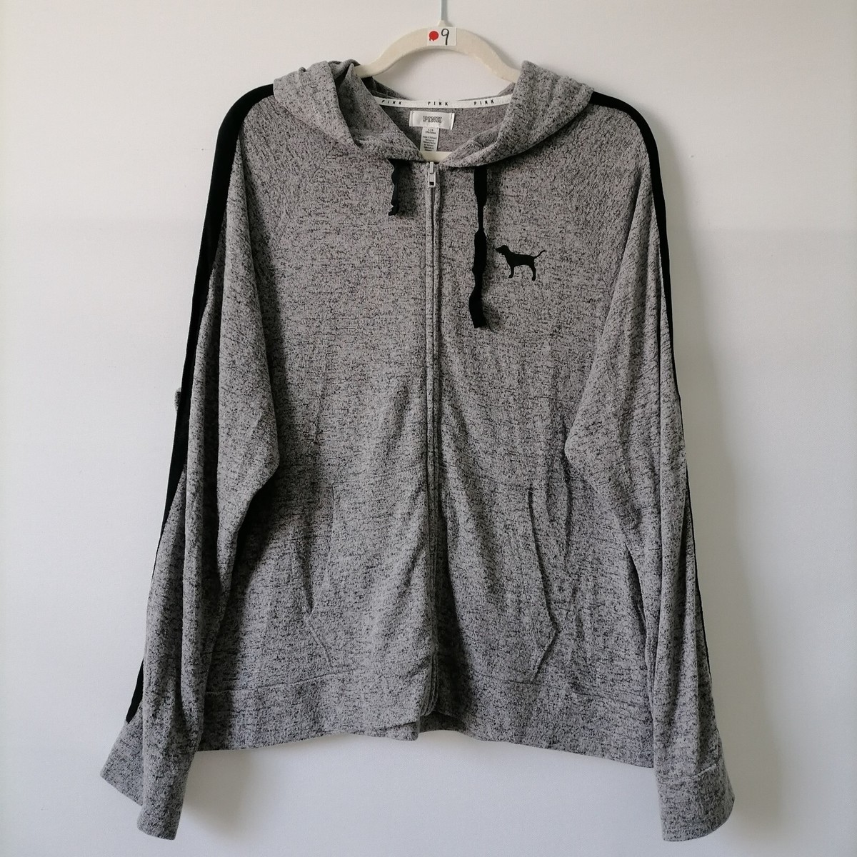 Pink Victoria's Secret Womens Heatherd Gray Long Sleeve Full