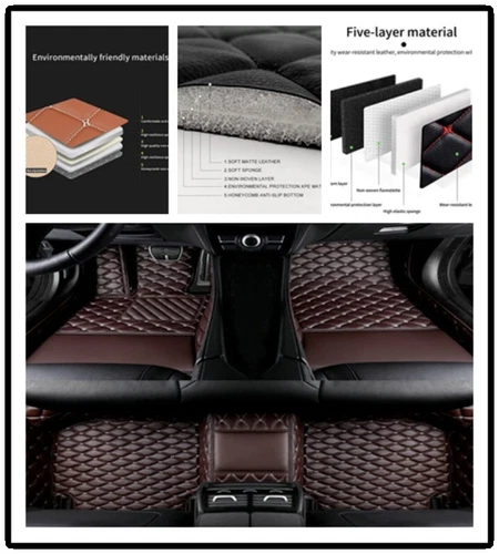 Fit For Cadillac Luxury Car Floor Mats Waterproof Liners Auto Leather carpets - Bild 21 von 38