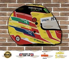 Lewis Hamilton 2017 F1 Replica Helmet Sign Wall Plaque Garage Sign Man Cave Bar