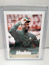 AUTOGRAPHED Dave Henderson Topps Gold A's Signed Seattle Mariners Royals Red sox