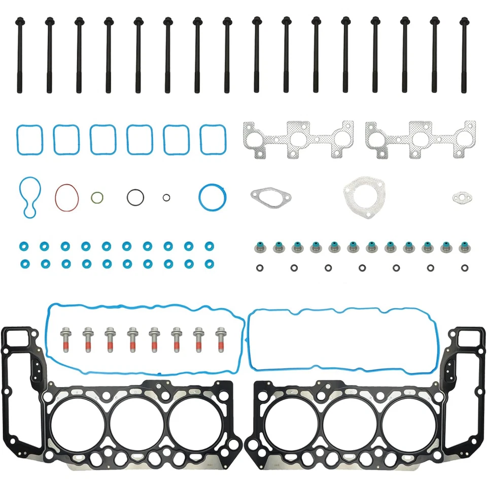 Juego de pernos de junta de culata para 05-12 Dodge Durango Ram 1500 Jeep Grand 3,7 L V6 VIN K Foto 3 de 4