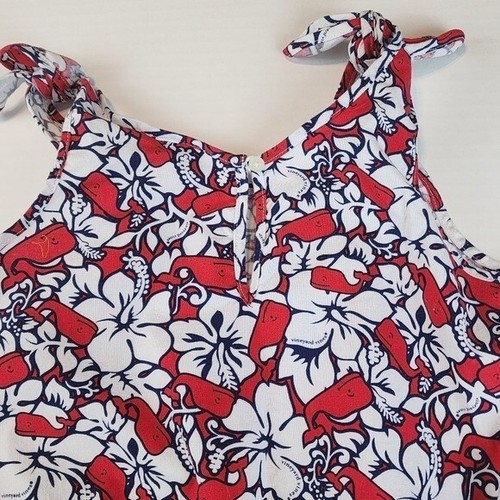 Vineyard Vines for Target girl summer romper 6 / 6X sleeveless floral whale - Picture 6 of 11